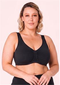 Wirefree 95% Cotton Leisure Bra Black